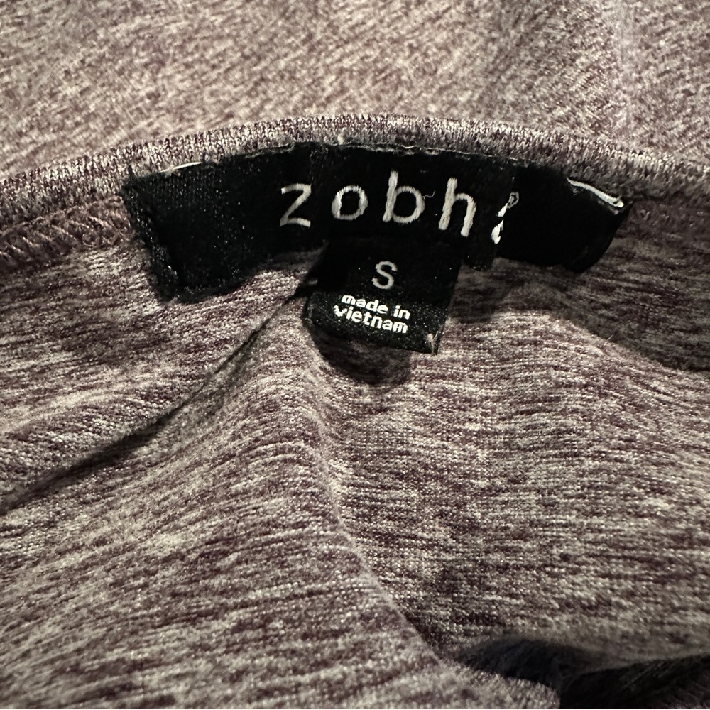 Zobha Heathered Purple Crop Top Small - Picture 6 of 6